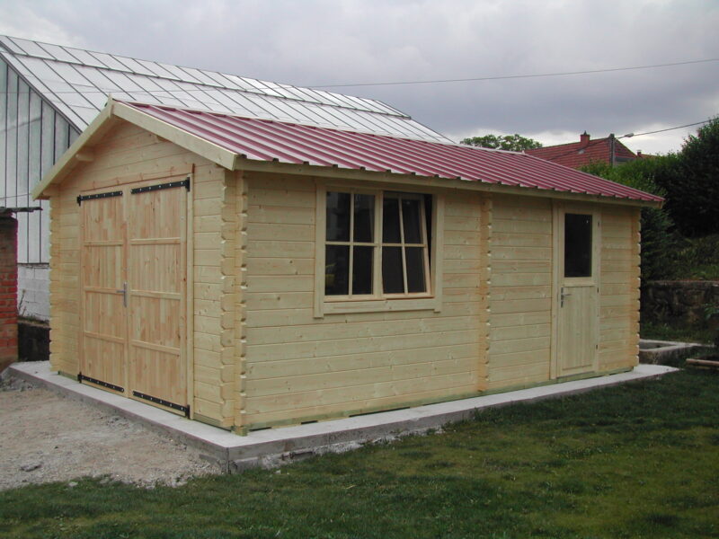 Træ Garage 24m² (4 m x 6 m), 44 mm | DIHC.DK