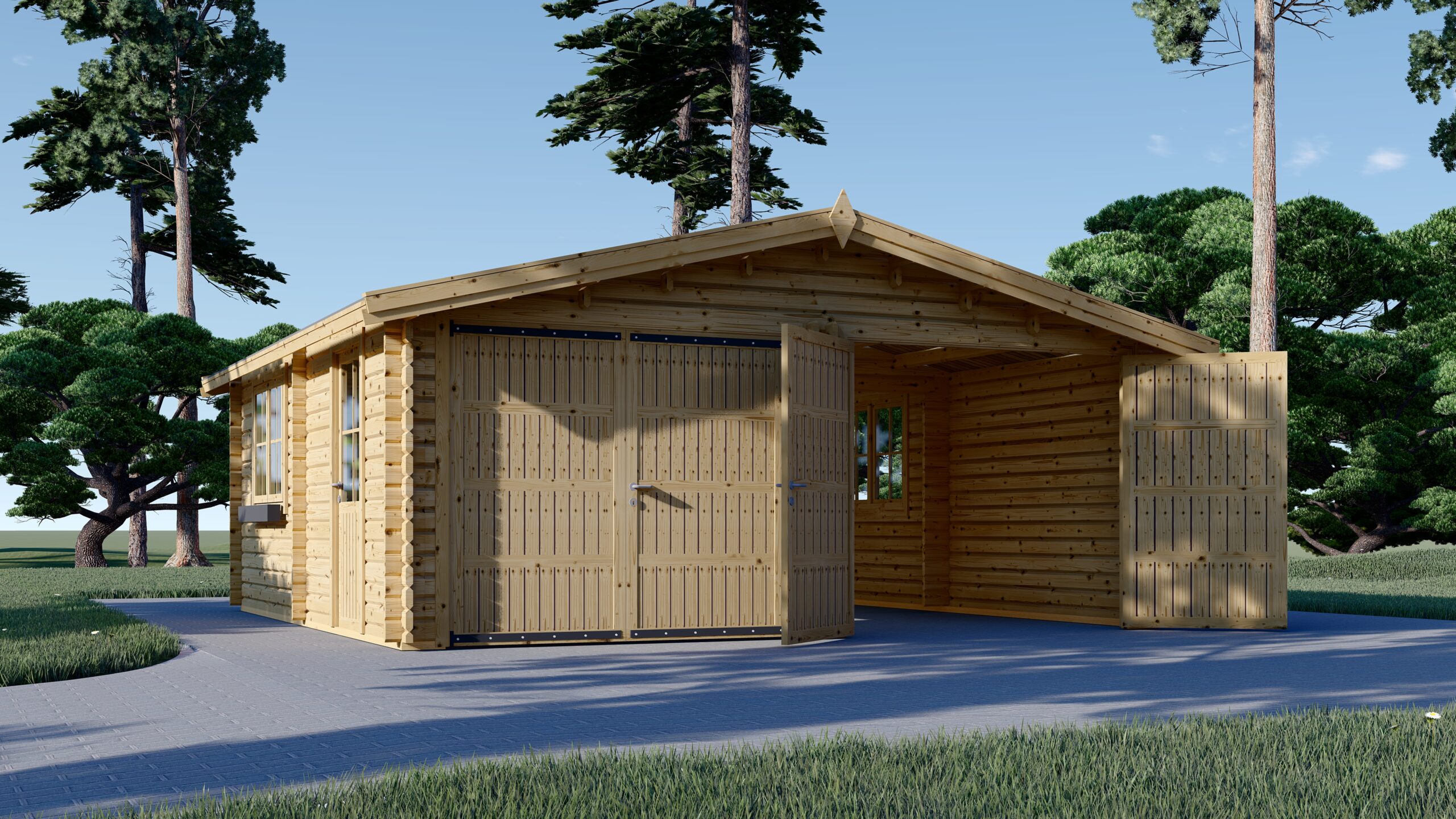 Dobbelt Træ garage, Køb i god kvalitet til en god pris online på DIHC Aps