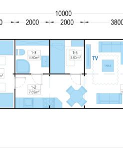 Havehus BRETA (44 mm), 4x10 m, 40 m²