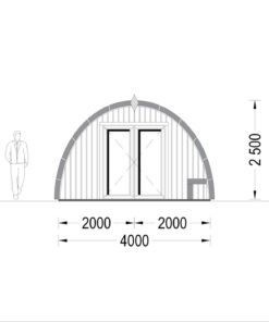 Havehus BRETA (44 mm), 4x10 m, 40 m²