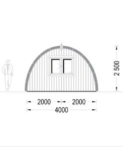 Havehus BRETA (44 mm), 4x10 m, 40 m²