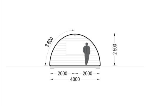 Havehus BRETA (44 mm), 4x10 m, 40 m²