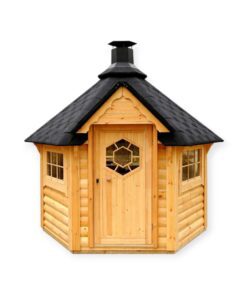 Lille grillhytte 4,5 m² – kompakt grillhus i træ