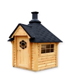 Lille grillhytte 4,5 m² – kompakt grillhus i træ