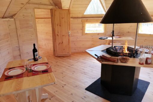 Grillhytte med forlængelse 25.0 m² + 4.46 m²