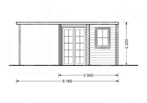 Havehus med terrasse AISNE PLUS 9m²