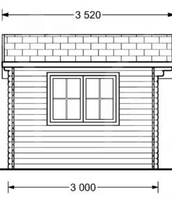 Bjælkehytte BENINGTON 13m²