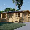 Bjælkehytte med terrasse ALTO 31m², 44mm