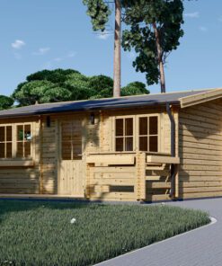 Bjælkehytte med terrasse ALTO 31m², 44mm