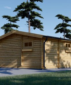 Bjælkehytte med terrasse ALTO 31m², 44mm