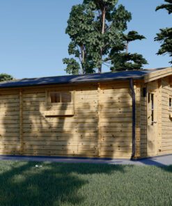 Bjælkehytte med terrasse ALTO 31m², 44mm
