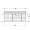 Bjælkehytte med terrasse ALTO 31m², 44mm
