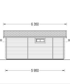 Bjælkehytte med terrasse ALTO 31m², 44mm