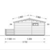 Bjælkehytte med terrasse ALTO 31m², 44mm