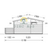 Bjælkehytte med terrasse ALTO 31m², 44mm