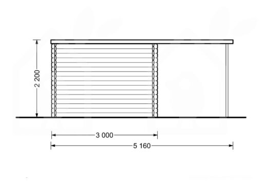 Havehus med terrasse AISNE PLUS 9m²