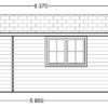 Gæstehus bjælkehytte NICA 36m² - Plan