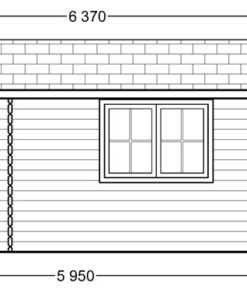 Gæstehus bjælkehytte NICA 36m² - Plan