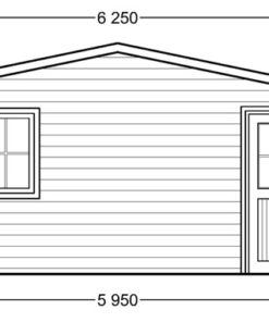 Gæstehus bjælkehytte NICA 36m² - Plan