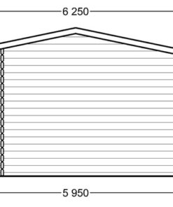 Gæstehus bjælkehytte NICA 36m² - Plan