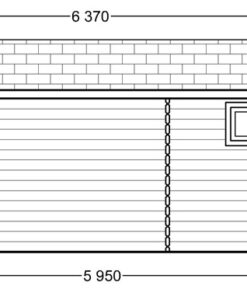 Gæstehus bjælkehytte NICA 36m² - Plan