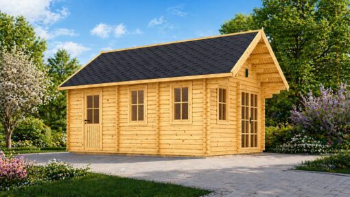 Træhytte med hems SCOOT, 27 m² + 9 m²