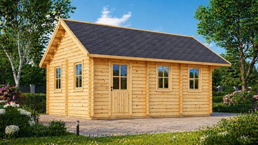 Træhytte med hems SCOOT, 27 m² + 9 m²