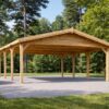 Klassisk dobbelt carport 36 m²