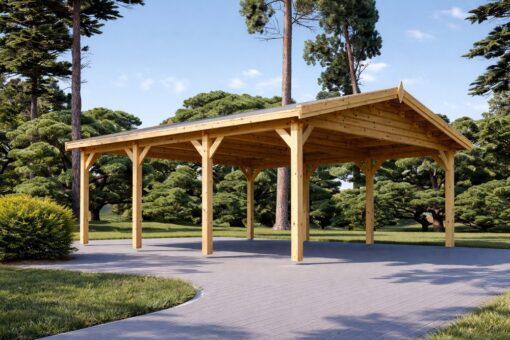 Klassisk dobbelt carport 36 m²