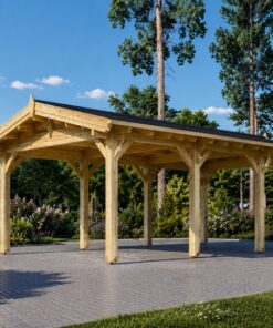 Træcarport 18 m² (3m x 5.95m)