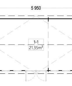 Havekontor DEVON 24m², 44mm