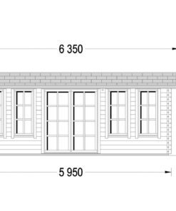 Havekontor DEVON 24m², 44mm