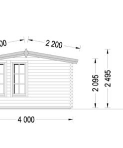 Havekontor DEVON 24m², 44mm