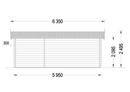 Havekontor DEVON 24m², 44mm