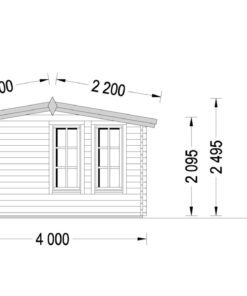 Havekontor DEVON 24m², 44mm