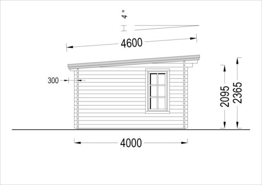 Havekontor ESSEX 19.9m², 44mm