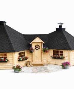 Dobbelt Grillhytte (9,2 m² + 16,5 m²) med 3,55 m² Gang