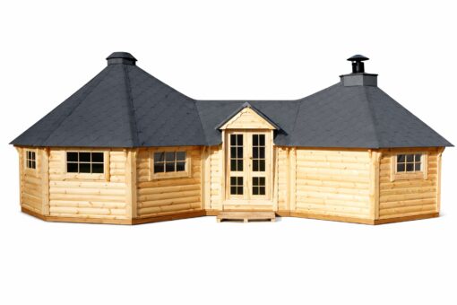 Dobbelt Grillhytte (9,2 m² + 16,5 m²) med 3,55 m² Gang