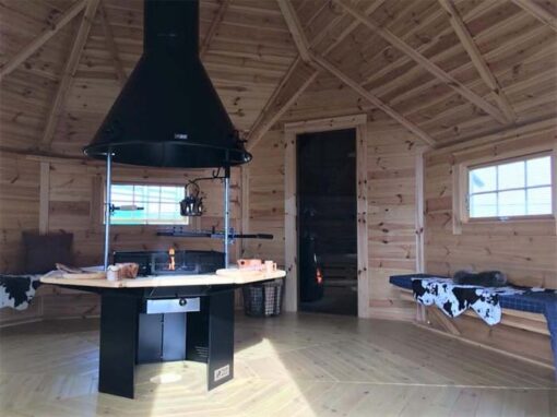 Grillhytte 16.5 m² med Sauna 2.5m udvidelse
