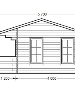 Gæstehus ROYAL 25m² med terrasse - Plan