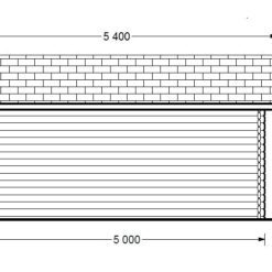 Gæstehus ROYAL 25m² med terrasse - PLAN