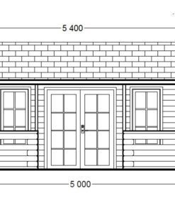 Gæstehus ROYAL 25m² med terrasse - Plan