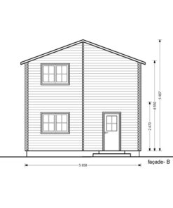 Bjælkehytter - Sommerhus Toulouse 5.85 m x 11.16 m - Plan