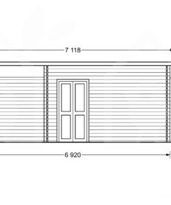 Træhytte Carl 19.9m² + terrasse