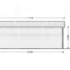 Træhytte Carl 19.9m² + terrasse