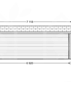 Træhytte Carl 19.9m² + terrasse