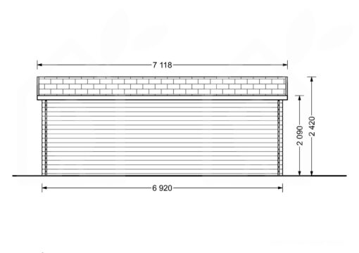 Træhytte Carl 19.9m² + terrasse