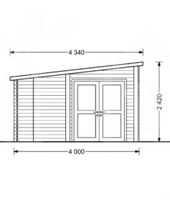 Træhytte Carl 19.9m² + terrasse