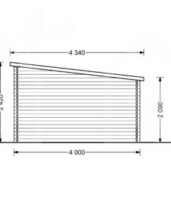 Træhytte Carl 19.9m² + terrasse