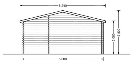 Gæstehus bjælkehytte NICA 25m²-PLAN